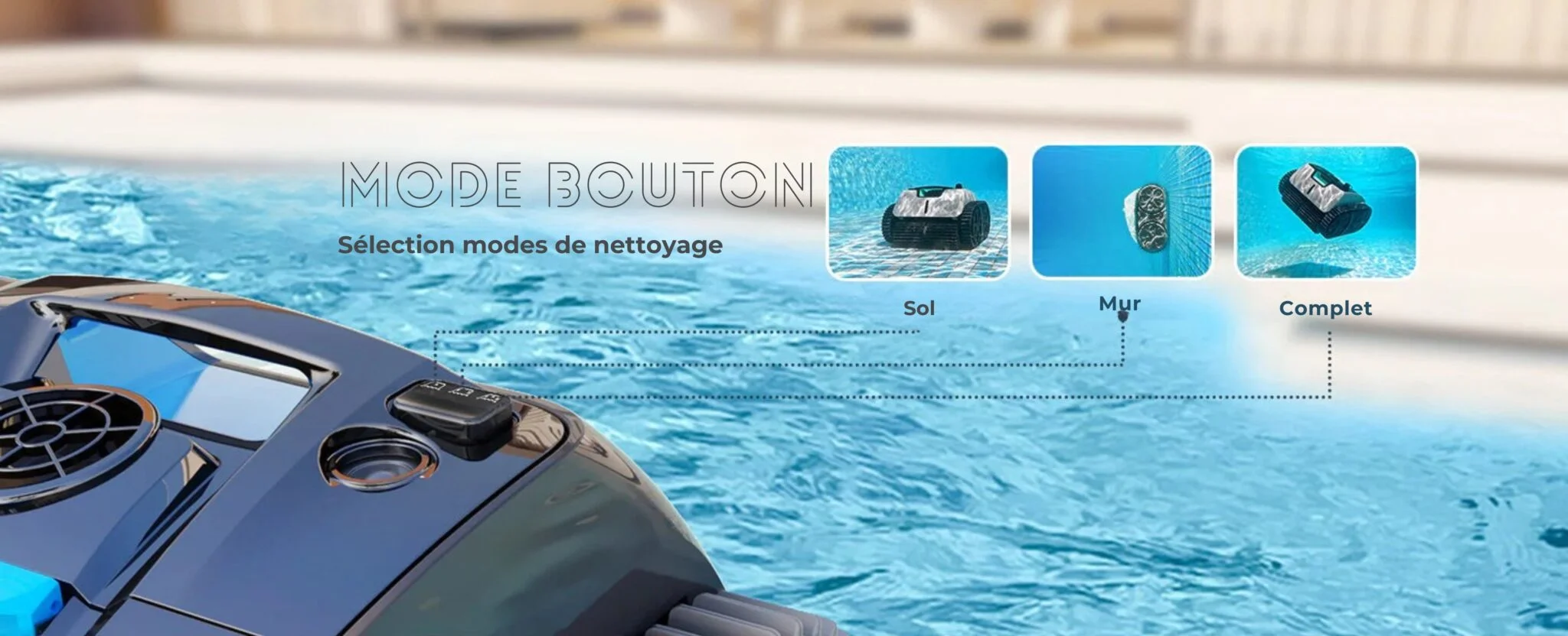 Robot piscine sans fil Wybot C1 Pro